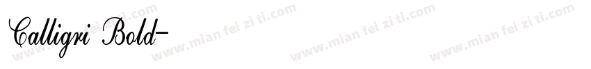 Calligri Bold字体转换